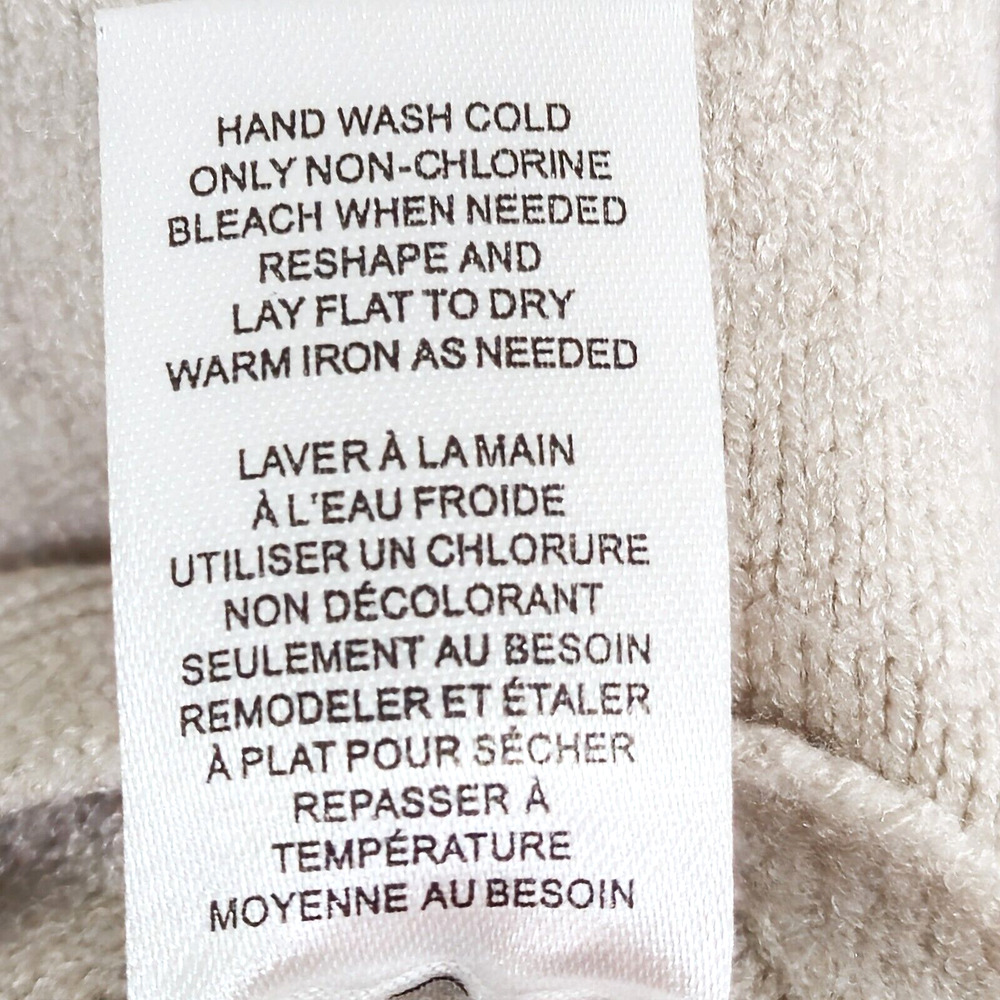 Tahari Crew Neck Pullover Sweater Cream Size L Neutral Minimalist NWT - Picture 9 of 10